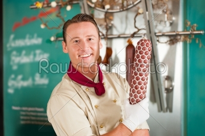 Working in a butchers shop