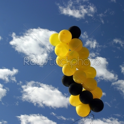 Yellow Black Ballons