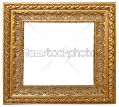Yellow metal picture frame