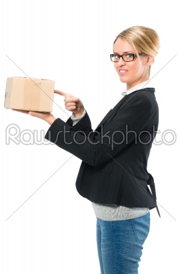 Young woman with a parcel