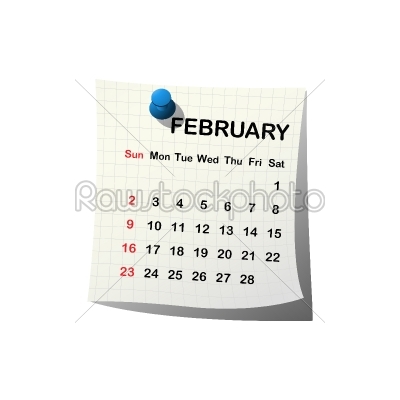 2014 paper calendar for February