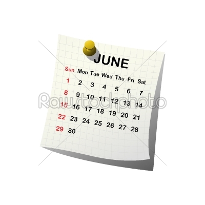 2014 paper calendar for June