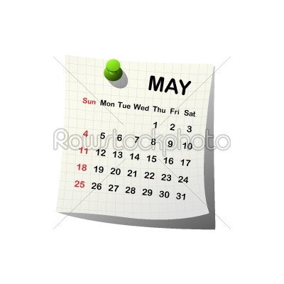 2014 paper calendar for May