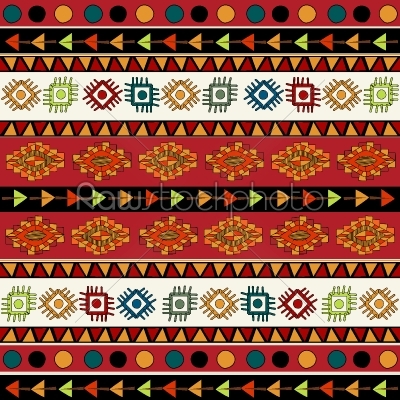 Abstract Ethnic pattern in vivid colors.