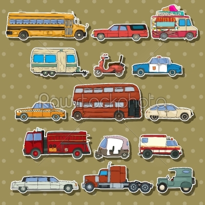 Cars cartoon stickers