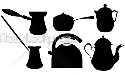 Coffee and tea silhouettes