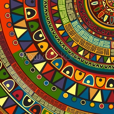 Colored tribal design