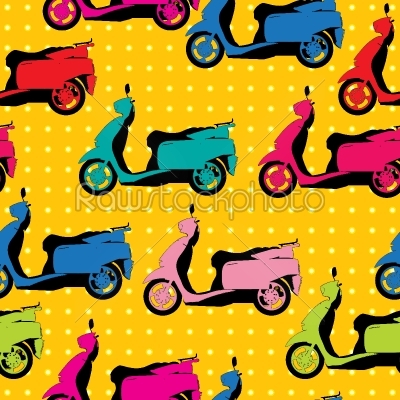 Comic style scooter pattern