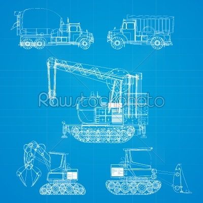 Construction vehicles blueprint