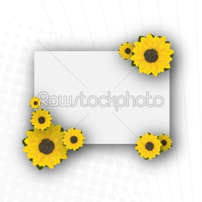 Decorative sunflowers card