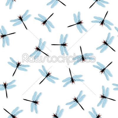 Dragonflies seamless pattern