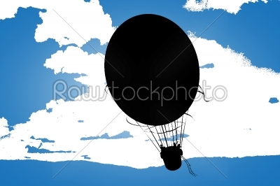 Hot air ballon silhouette