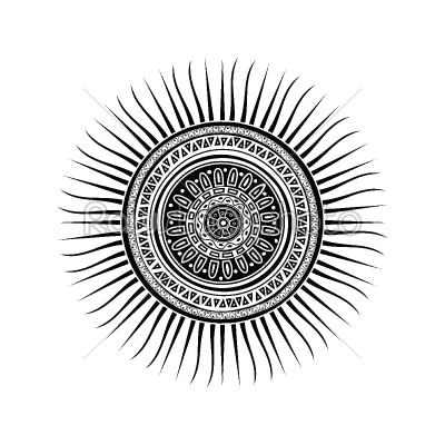 Mayan sun symbol