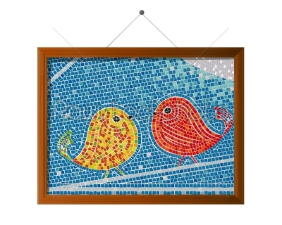 Mosaic tile birds