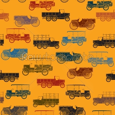 Old cars pattern seamless