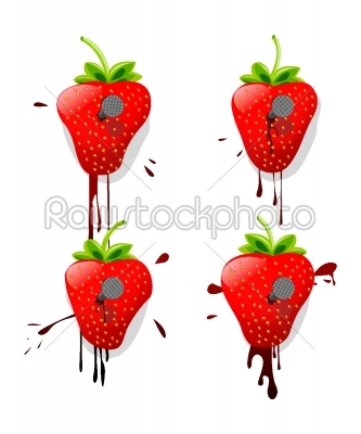 Pinned strawberries