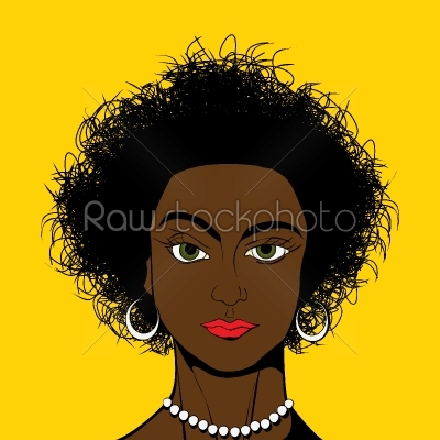 Pop Art style black girl