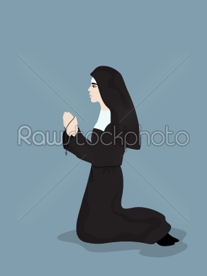 Praying nun