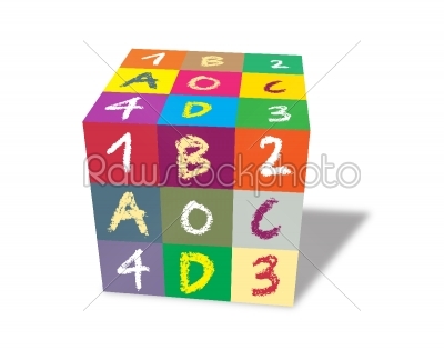 rubic box  letter and number