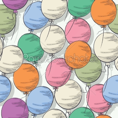 Seamless colorful balloon pattern