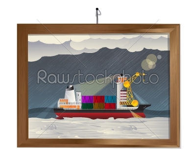 Ship in the storm