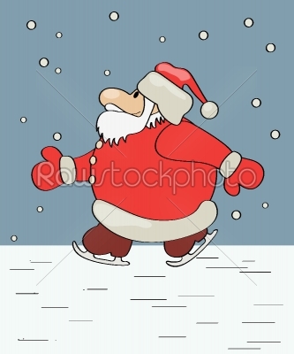 Skating Santa