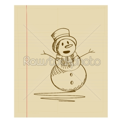 Snow man doodle