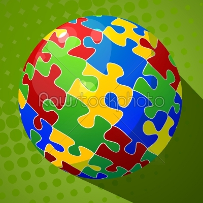 Sphere puzzle background