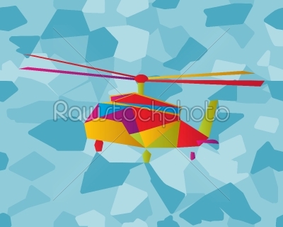 Stained glass helicopter