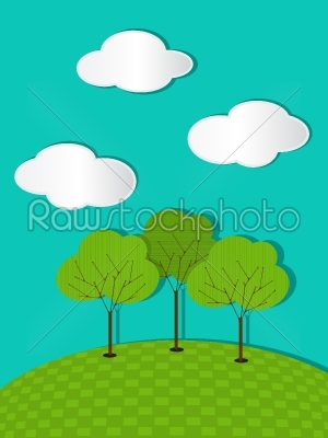 Summer trees background
