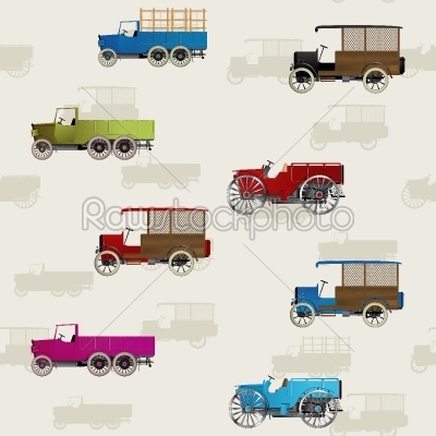 Vintage cars pattern