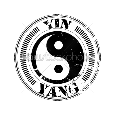 yin and yang stamp