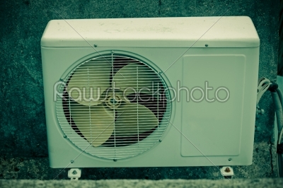 air conditioner outside compressor and condenser unit