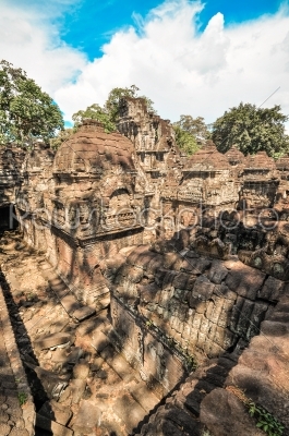 Ancient buddhist khmer temple in Angkor Wat complex, Siem Reap