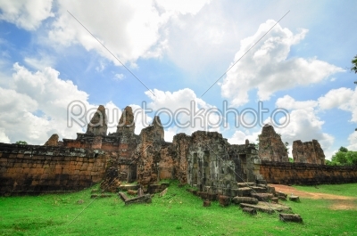 Ancient buddhist khmer temple in Angkor Wat complex, Siem Reap Cambodia