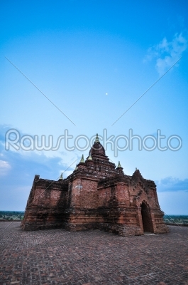 ancient temple in Bagan after sunset , Myanmar