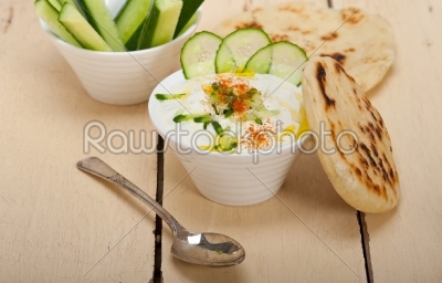Arab middle east goat yogurt and cucumber salad 