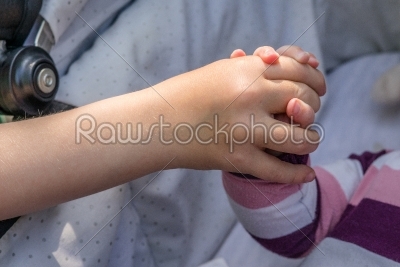 Baby holding hand
