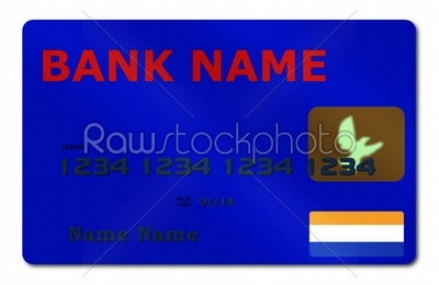 Blue Credit Card Shadow