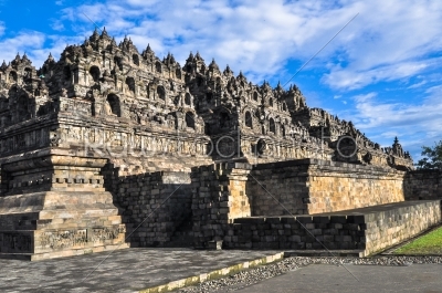 Borobudur complex in Yogjakarta in Java