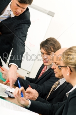 Business Team having discussion in office