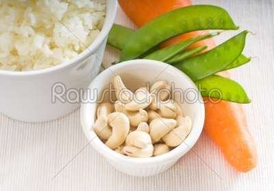 cashew nuts and vegetables