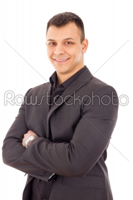 casual portrait of smiling successful businessman