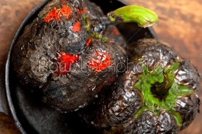 _char_col scorched fresh bell peppers