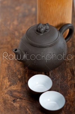 chinese style pot and cups 