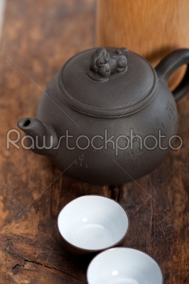 chinese style pot and cups 