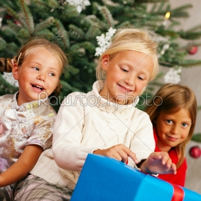 Christmas - Children with presents
