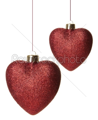 christmas decoration red glitter