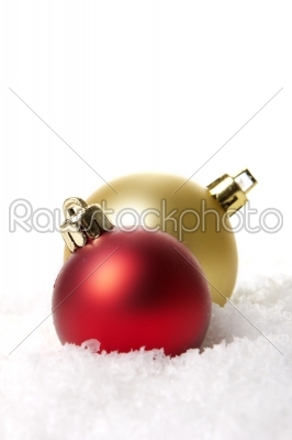 christmas ornament gold and red