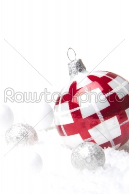 christmas ornament red and white